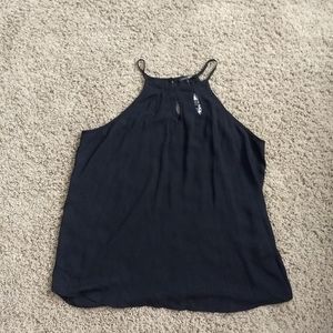 Papermoon Black Cutout Halter Tank Top